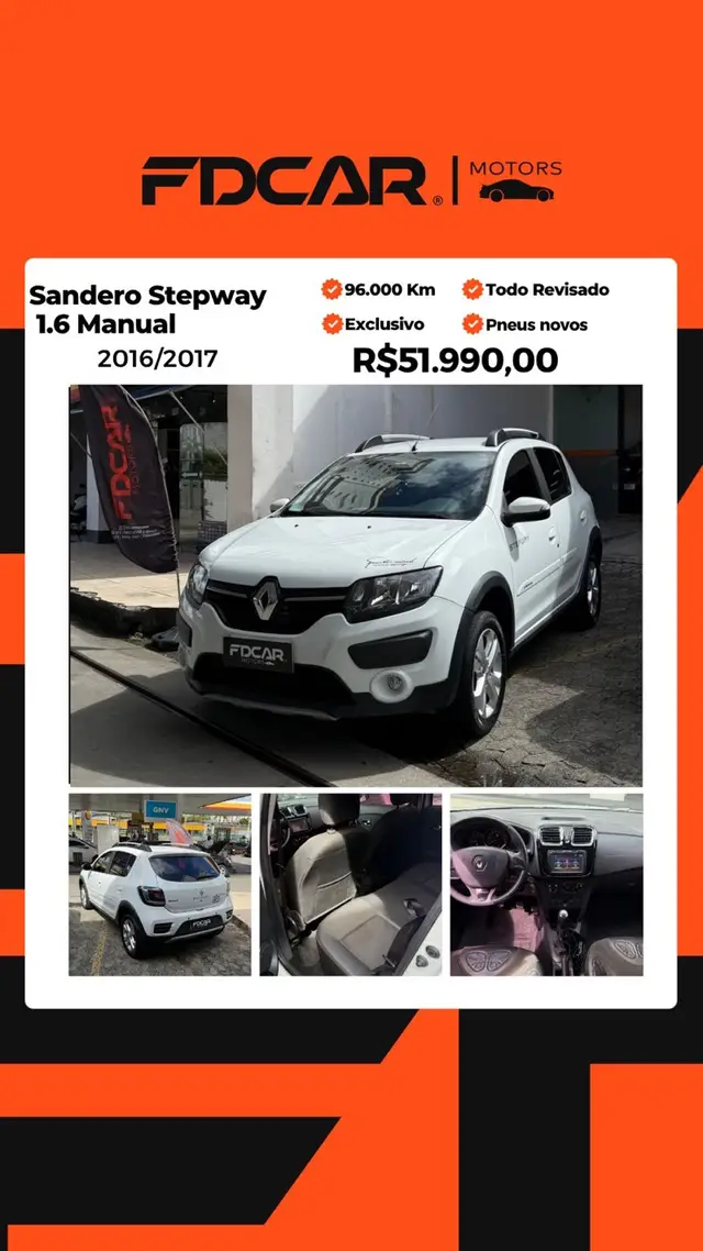 Carro Renault Sandero Stepway 2017 1.6 16V SCe (Flex)