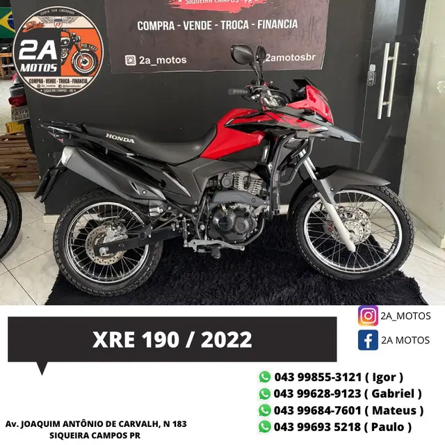 Carro Honda XRE 190 2022 (ABS) (Flex)