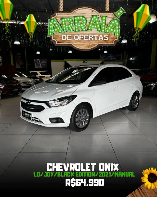 Carro Chevrolet Joy Plus 2021 Plus 1.0 8V Black Edition (Flex)