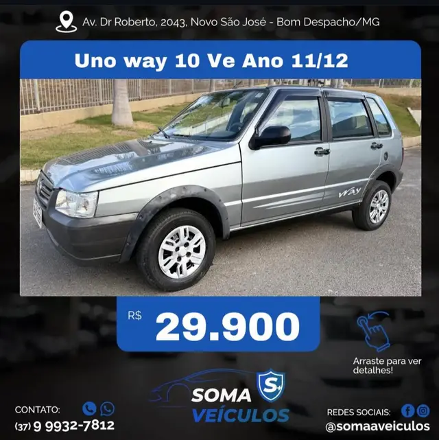 Carro Fiat Uno Mille 2012 Fire Economy Way 1.0 (Flex) 4p