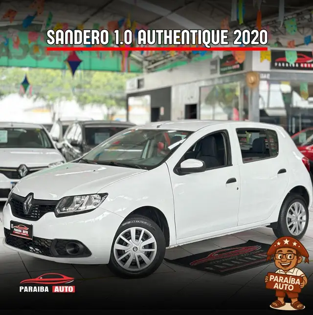 Carro Renault Sandero 2020 Authentique 1.0 12V SCe (Flex)
