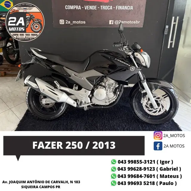 Moto Yamaha YS 250 Fazer 2013 Blueflex