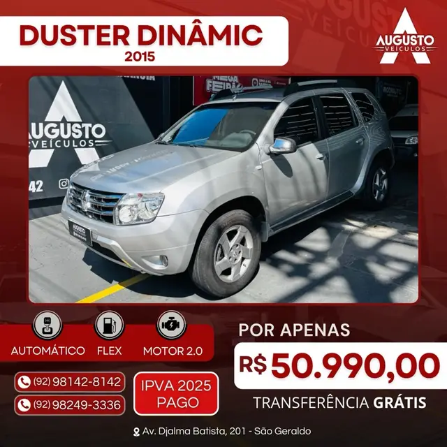 Carro Renault Duster 2015 2.0 16V Dynamique (Aut) (Flex)