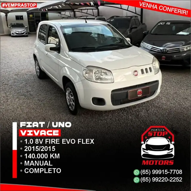Carro Fiat Uno 2015 Vivace Italia 1.0 8V (Flex) 4p