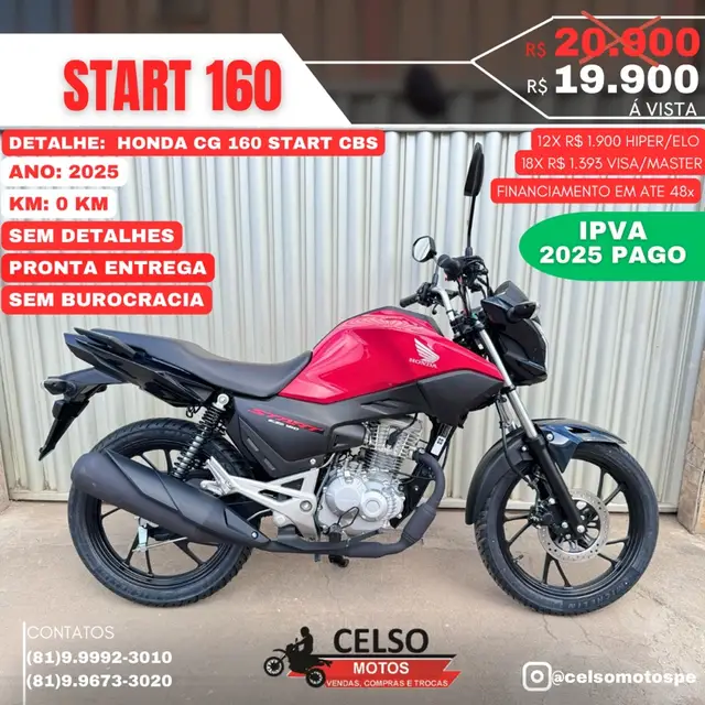 Carro Honda CG 160 2025 Start