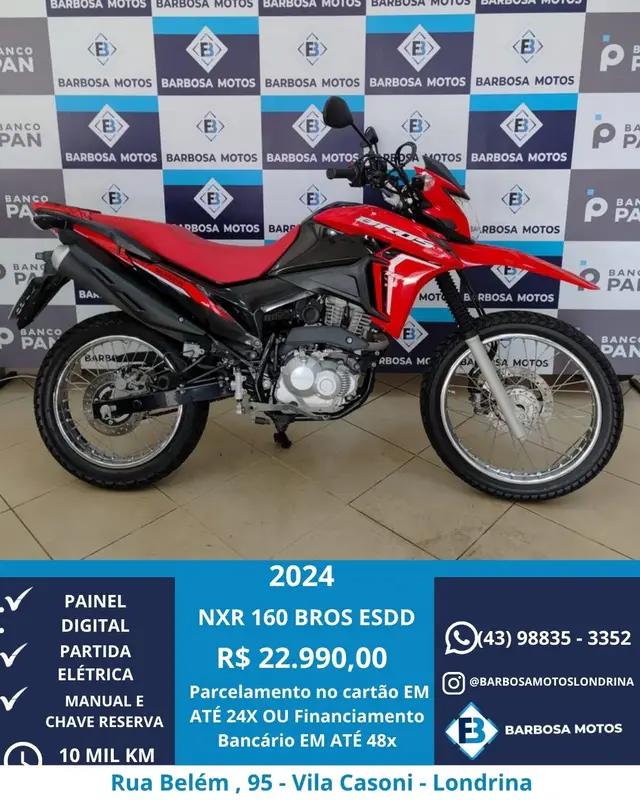 Carro Honda NXR 160 2024 Bros ESDD