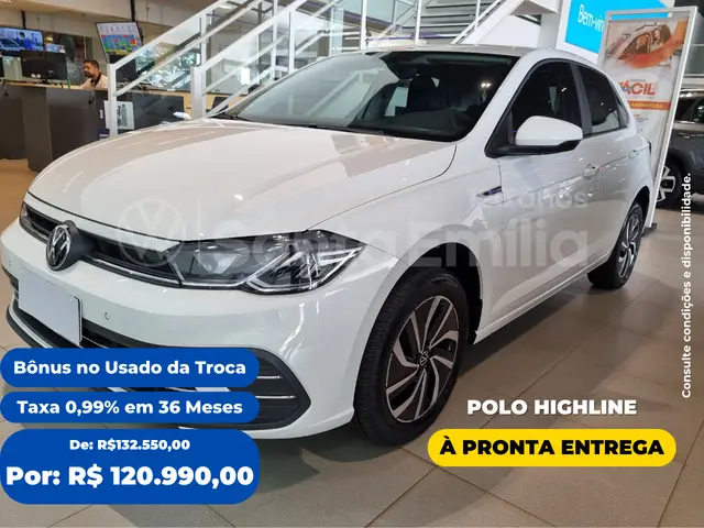 Carro Volkswagen Polo 2025 Highline TSI 1.0 Flex 12V Aut.