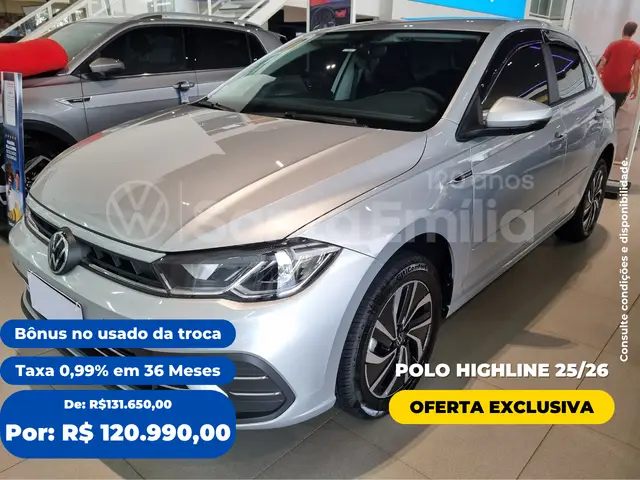 Carro Volkswagen Polo 2026 Highline TSI 1.0 Flex 12V Aut.