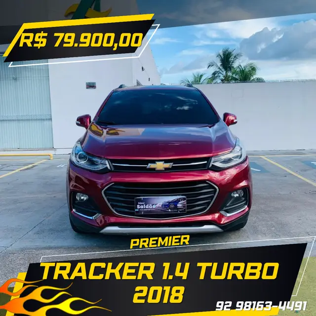 Carro Chevrolet Tracker 2018 Premier 1.4 Turbo (Aut) (Flex)