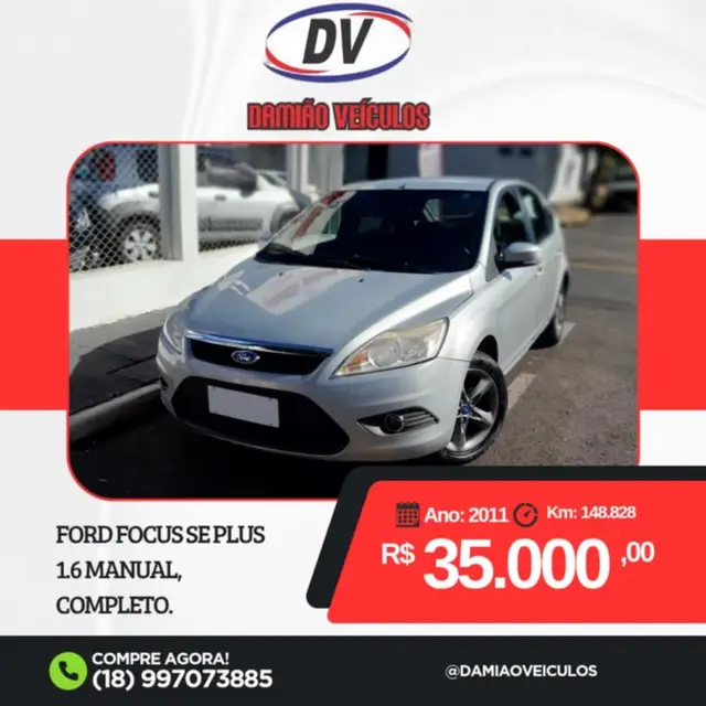 Carro Ford Focus Hatch 2011 GLX 1.6 8V (Flex)