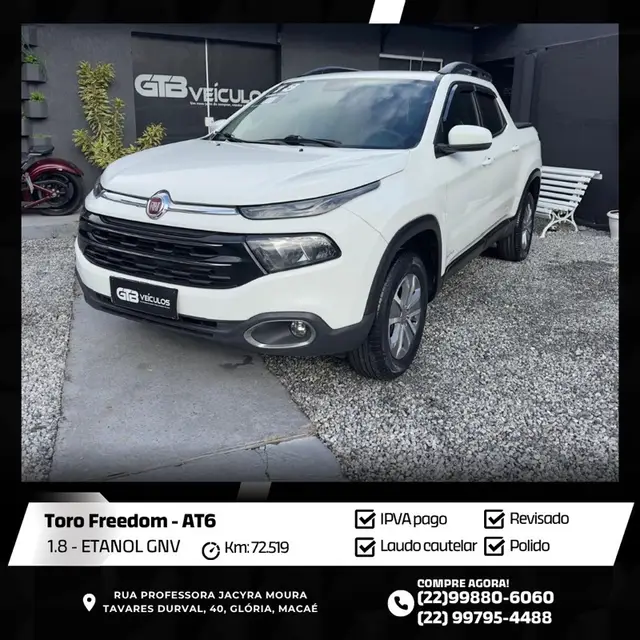 Carro Fiat Toro 2018 Freedom 1.8 AT6 4x2 (Flex)