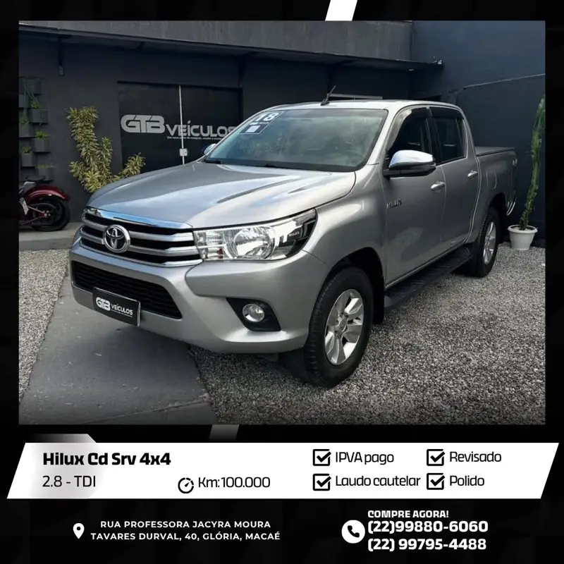 Toyota Hilux Cabine Dupla Hilux 2.8 TDI SRV CD 4x4 (Aut)