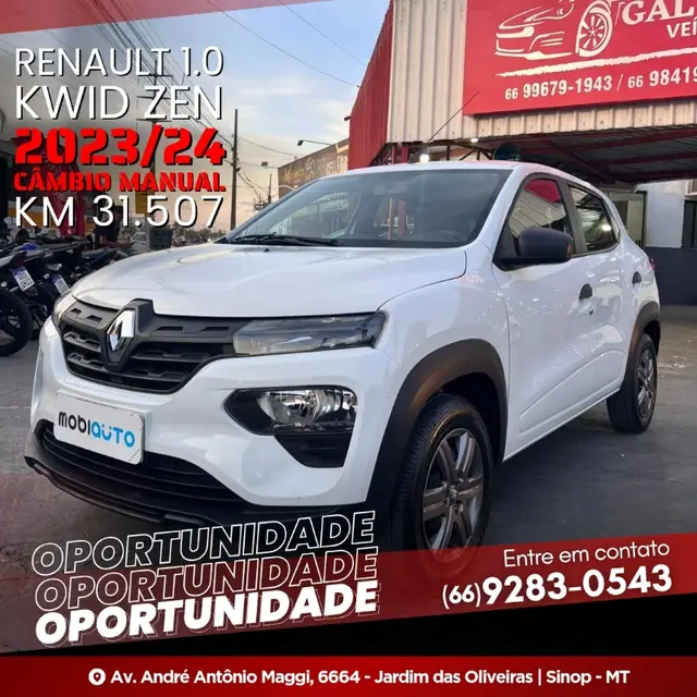 Carro Renault Kwid 2024 Zen 1.0 12v SCe (Flex)