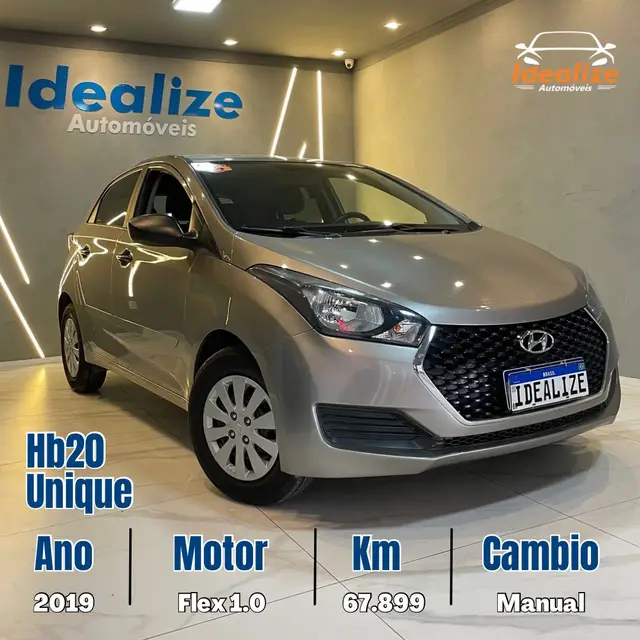 Carro Hyundai HB20 2019 1.0 Unique (Flex)