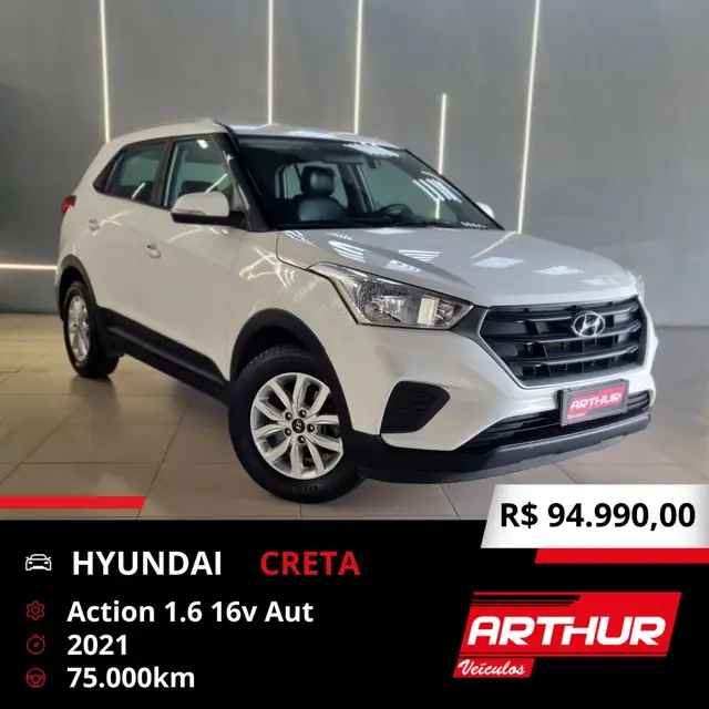 Carro Hyundai Creta 2021 Action 1.6 (Aut) (Flex)