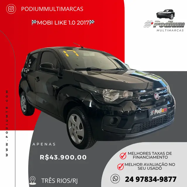 Carro Fiat Mobi 2017 Like 1.0