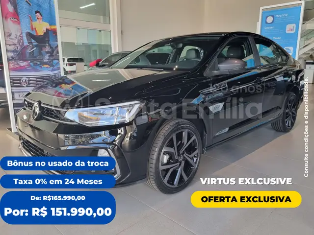 Carro Volkswagen Virtus 2025 Exclusive 250 TSI 1.4