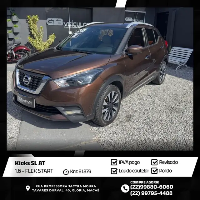 Carro Nissan Kicks 2020 1.6 SL CVT (Flex)