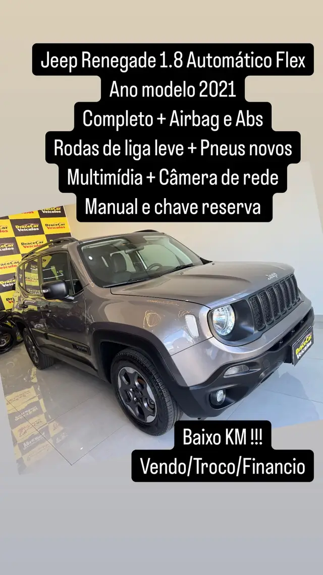 Carro Jeep Renegade 2021 1.8 4x2 (Aut) (Flex)