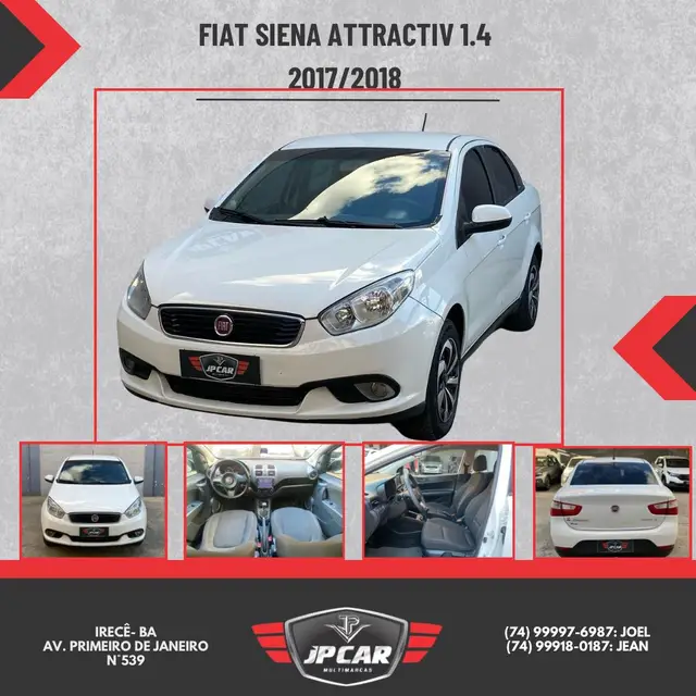 Carro Fiat Grand Siena 2018 Evo Attractive 1.4 8V (Flex)