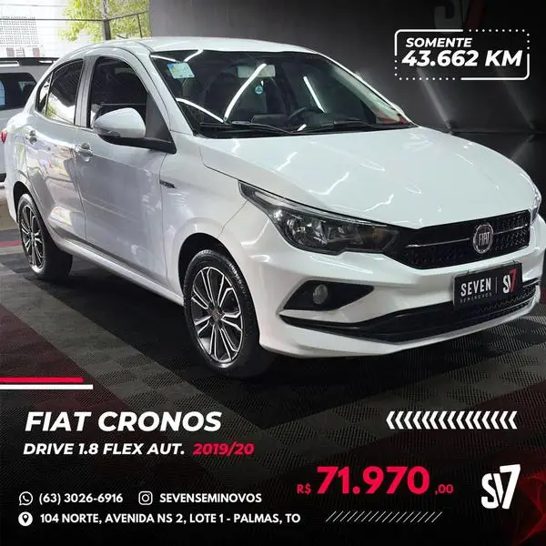 Carro Fiat Cronos 2020 1.8 (Aut) (Flex) (PCD)