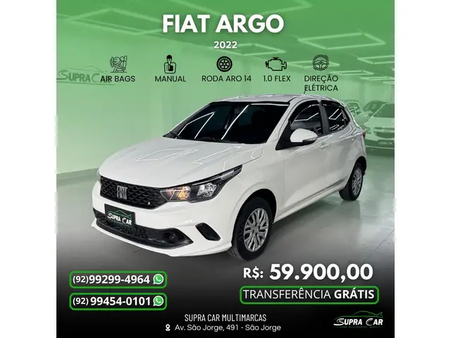 Carro Fiat Argo 2022 1.0