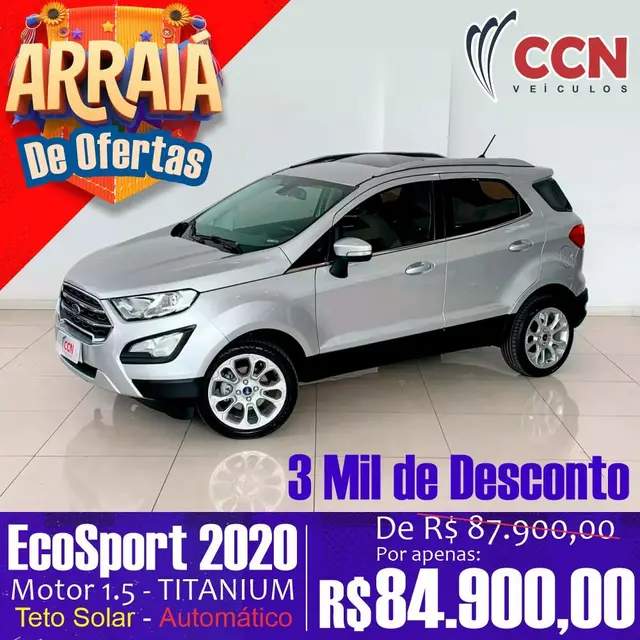 Carro Ford EcoSport 2020 Titanium 1.5 (Aut) (Flex)