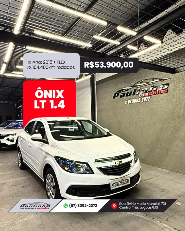 Carro Chevrolet Onix 2015 1.4 LT SPE/4