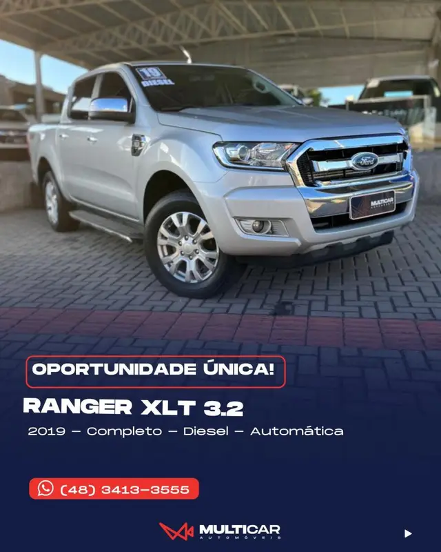 Carro Ford Ranger Cabine Dupla 2019 Ranger 3.2 XLT CD 4x4 (Aut)