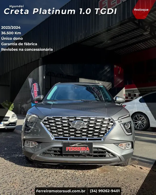 Carro Hyundai Creta 2024 Platinum 1.0 Turbo (Aut) (Flex)
