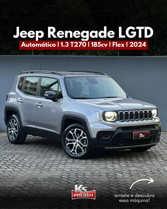 Carro Jeep Renegade 2024 Longitude T270 1.3 Turbo 4x2