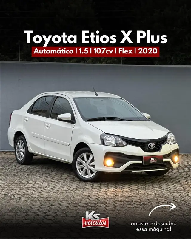 Carro Toyota Etios Sedan 2020 X Plus 1.5 (Aut) (Flex)