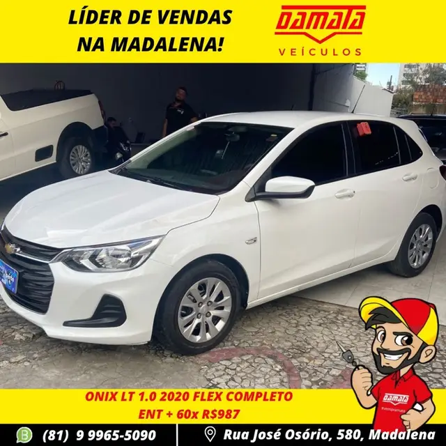 Carro Chevrolet Onix 2020 LT 1.0 (Flex)