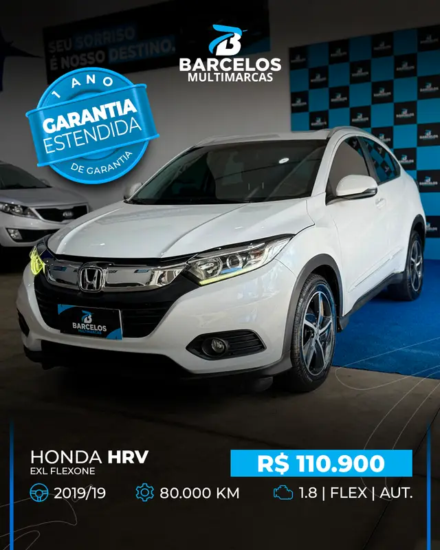 Carro Honda HR-V 2019 EXL CVT 1.8 I-VTEC FlexOne