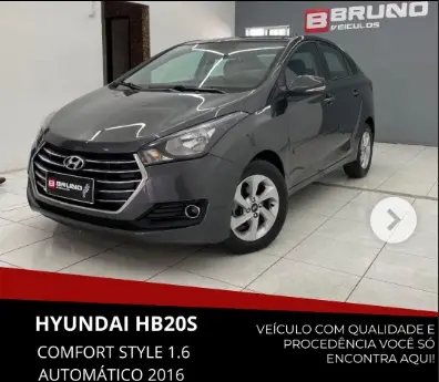 Carro Hyundai HB20S 2016 1.0 Comfort Style (Flex)