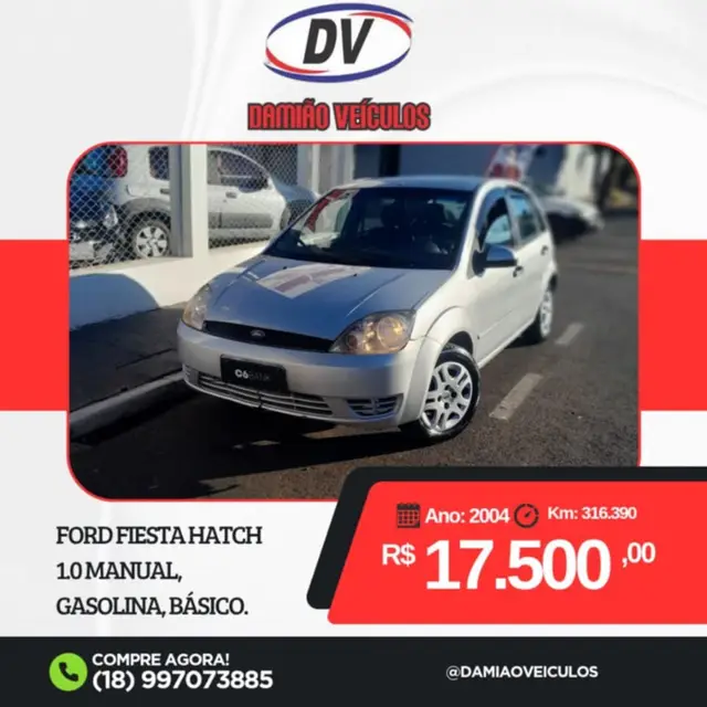 Carro Ford Fiesta Hatch 2004 Street Action 1.0 8V