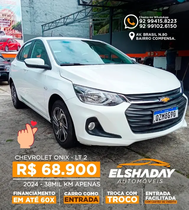 Carro Chevrolet Onix 2024 LT 1.0 Turbo