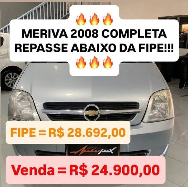 Carro Chevrolet Meriva 2008 Maxx 1.8 (Flex)