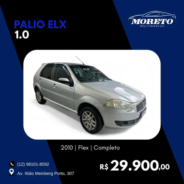 Carro Fiat Palio 2010 ELX 1.0 (Flex) 4p