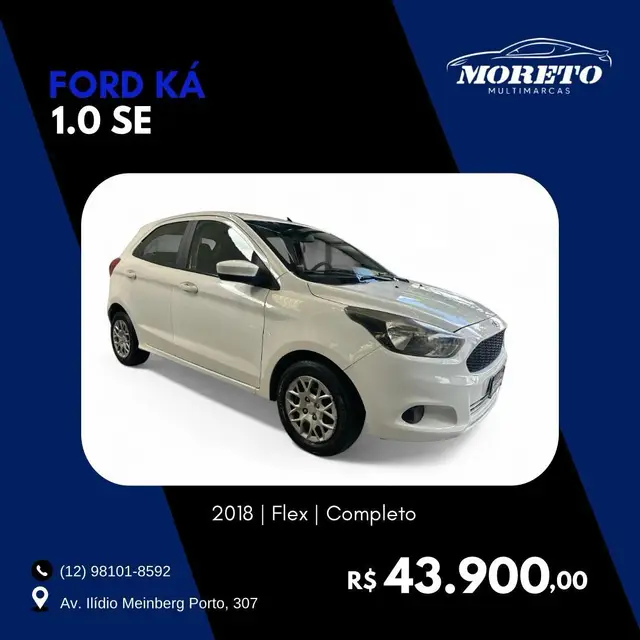Carro Ford Ka 2018 1.0 SE Plus (Flex)