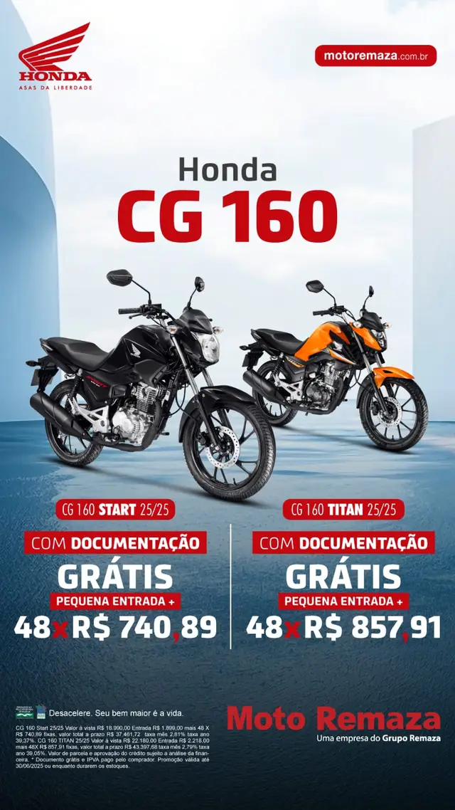 Carro Honda CG 160 2025 Titan