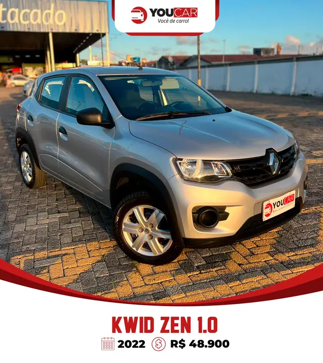 Carro Renault Kwid 2022 Zen 1.0 12v SCe (Flex)