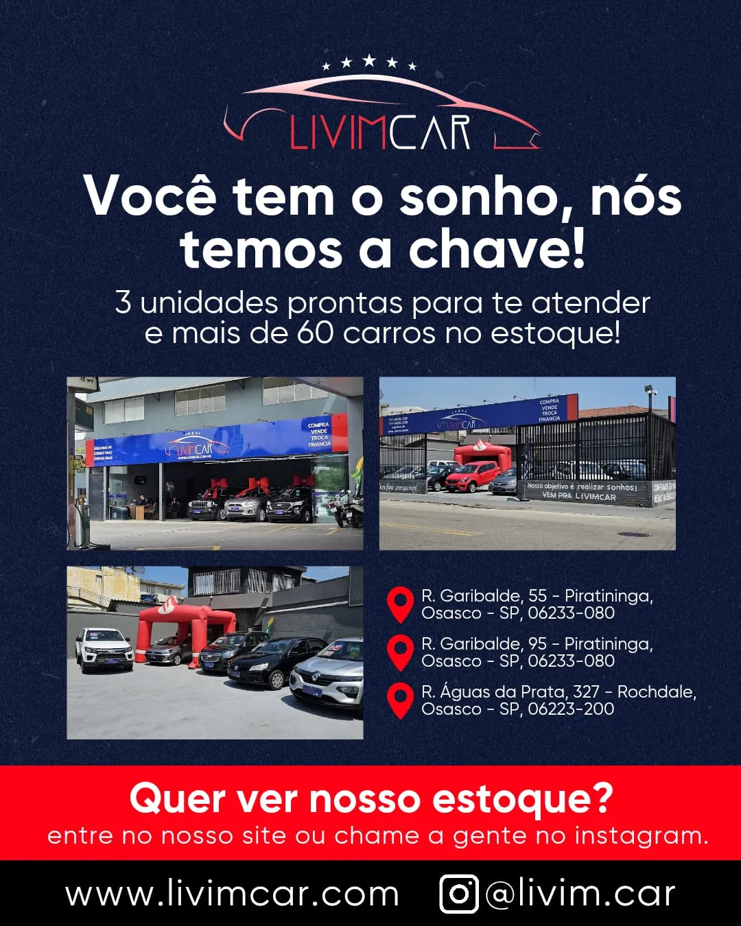 Fachada da loja LIVIMCAR - Osasco - SP