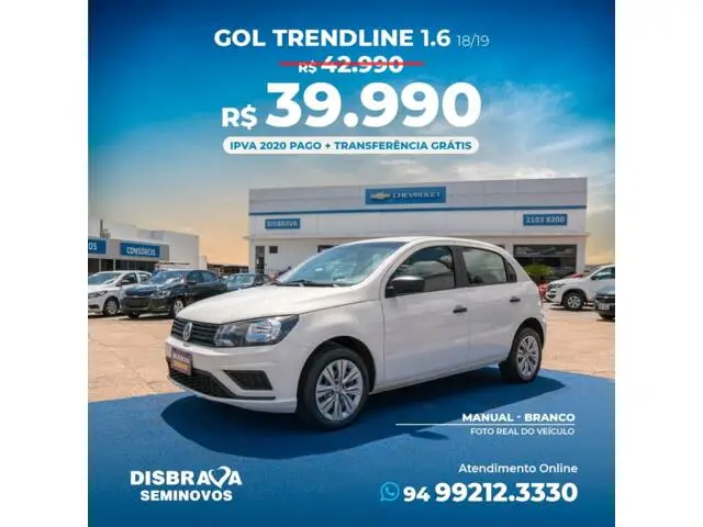 Carro Volkswagen Gol 2019 1.6 MSI (Flex)