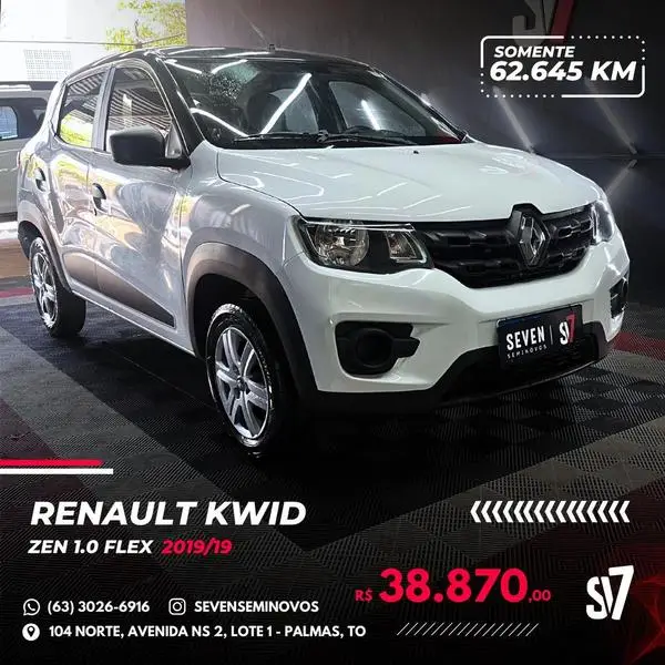 Carro Renault Kwid 2019 Intense 1.0 12v SCe (Flex)