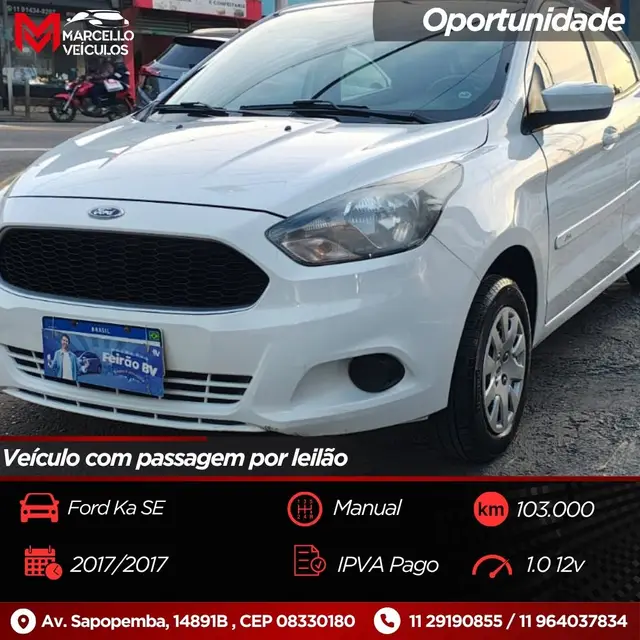 Carro Ford Ka 2017 1.0 SE (Flex)