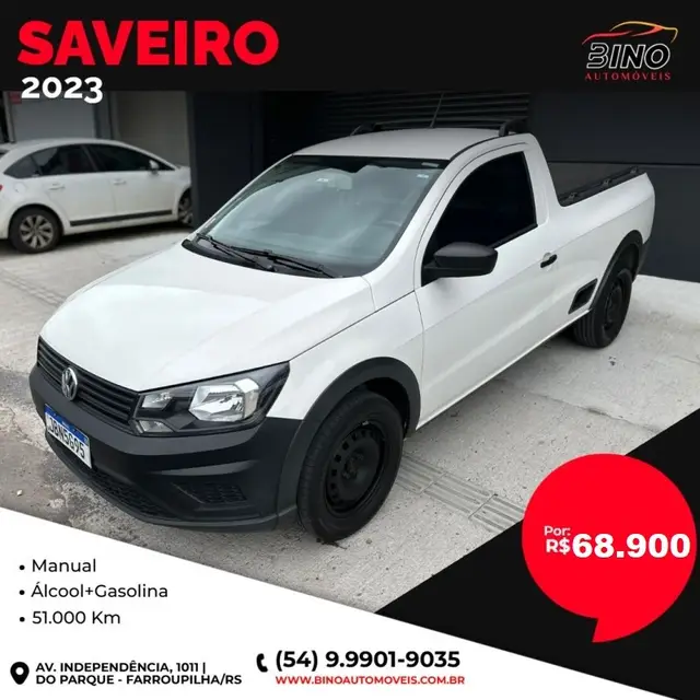 Carro Volkswagen Saveiro 2023 Robust 1.6 MSI CS (Flex)