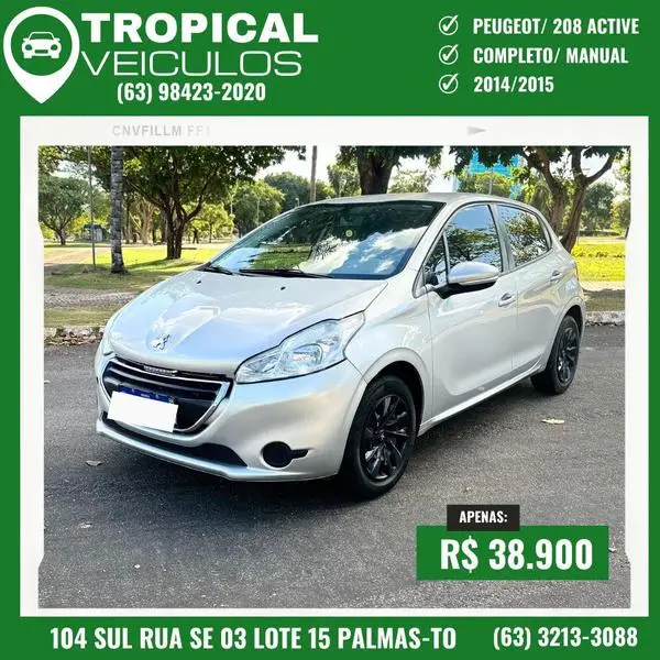 Carro Peugeot 208 2015 Active 1.5 8V (Flex)