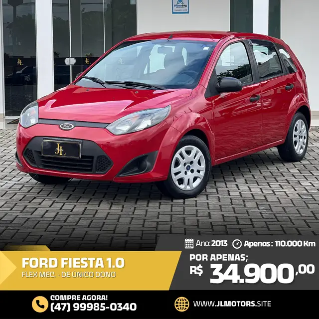 Carro Ford Fiesta Hatch 2013 Rocam 1.0 (Flex)