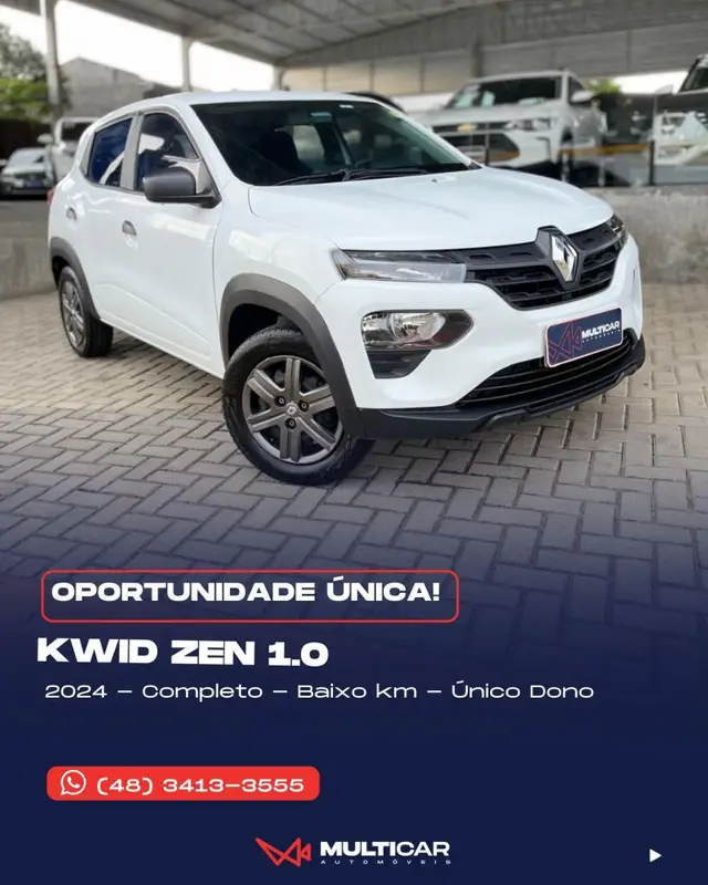 Carro Renault Kwid 2024 Zen 1.0 12v SCe (Flex)